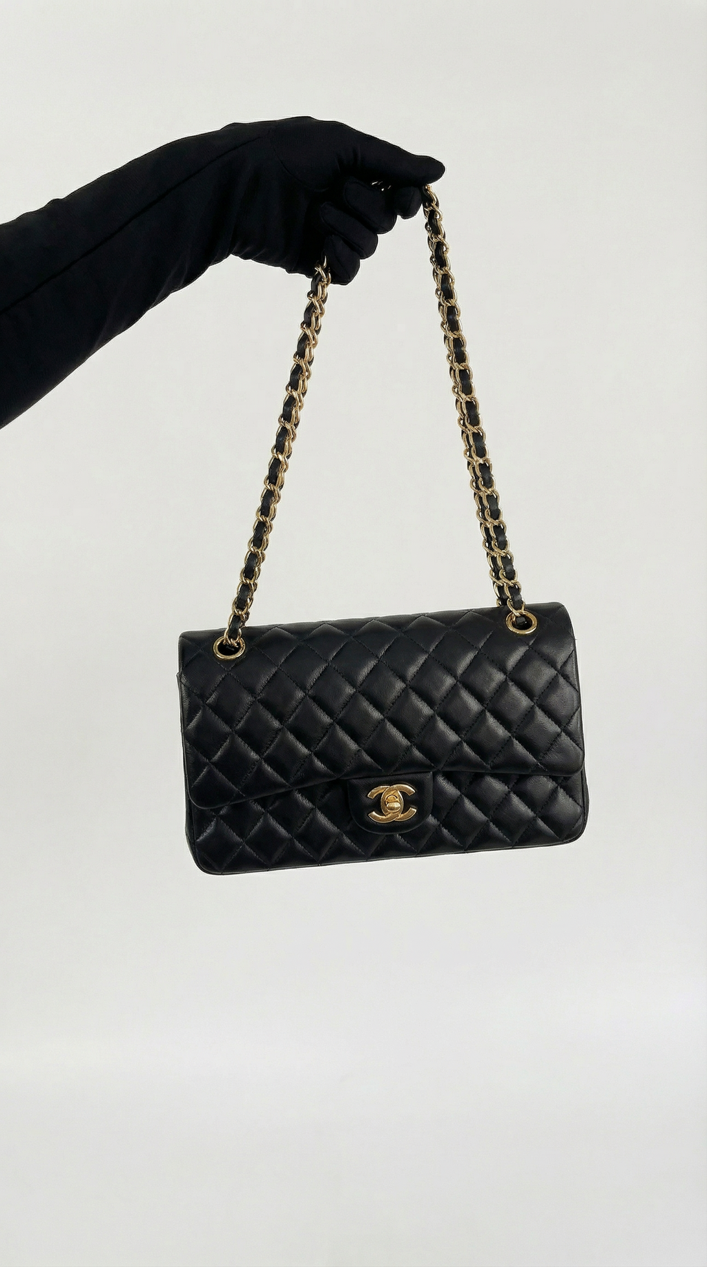 Black Quilted Classic Flap Bag