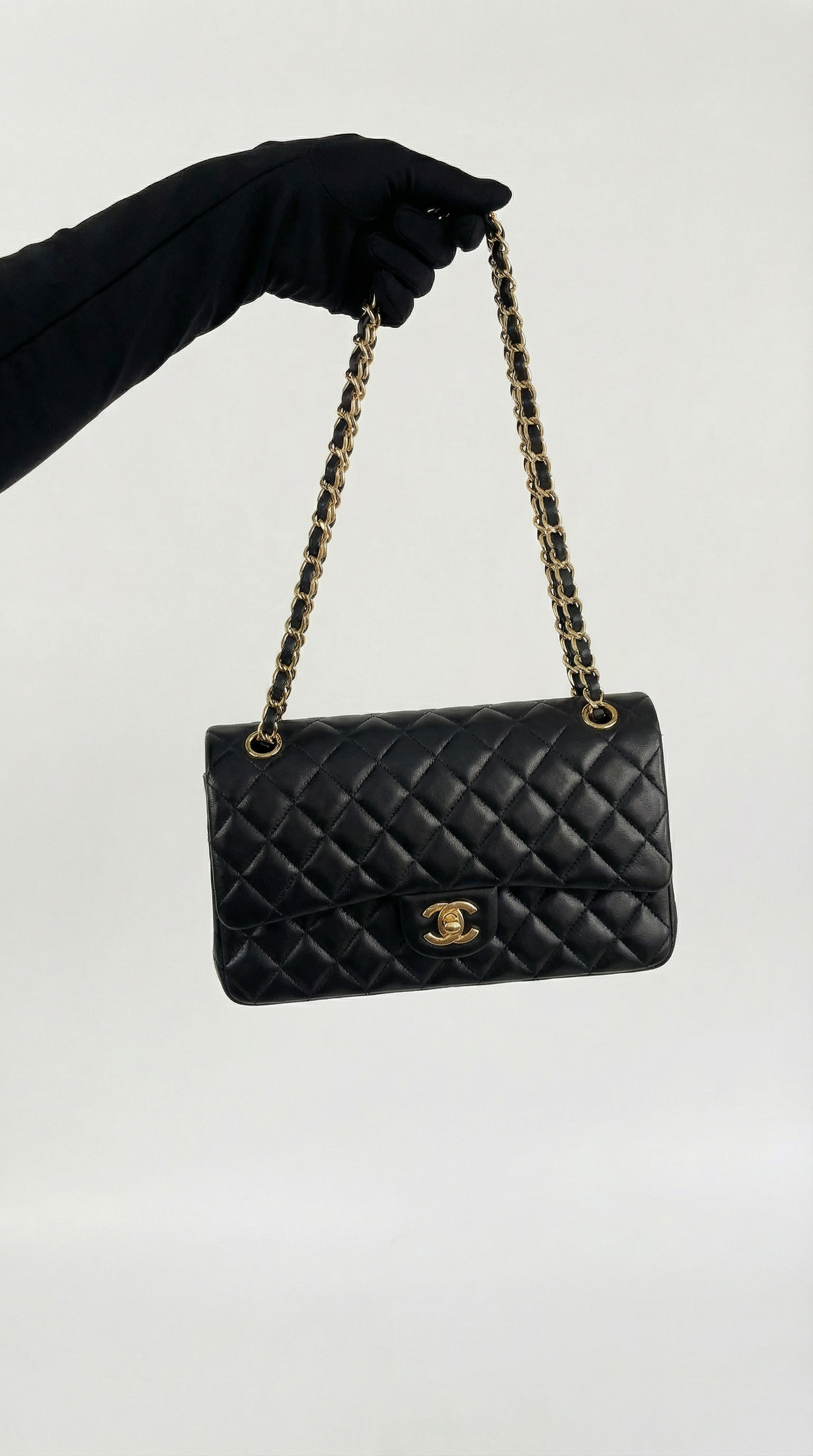 Black Quilted Classic Flap Bag